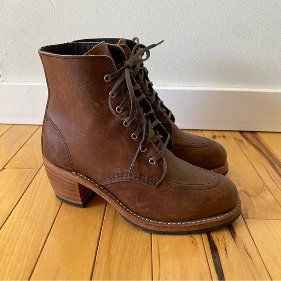Red Wing Boots Clara Heeled Booties 3406 Amber Harness Leather Women’s Size 7 B - Picture 1 of 11